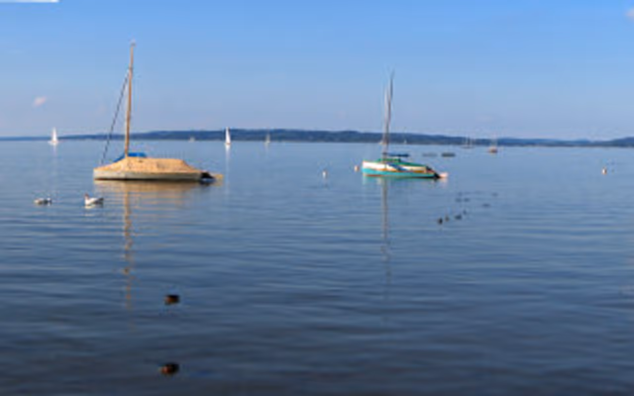 Ammersee — Paddeln mit Bergblick