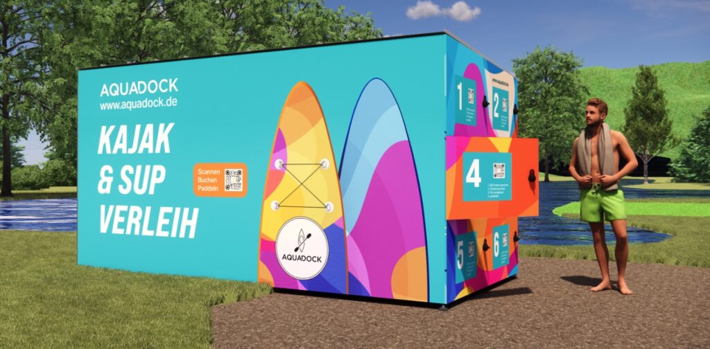 Aquadock Verleihstation betreiben – Kayak & SUP Automat